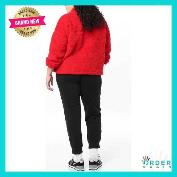 Fleece Zip-Up Sherpa Jacket Women's Cozy Winter Chic Oversized Fit - Picture 8 of 8